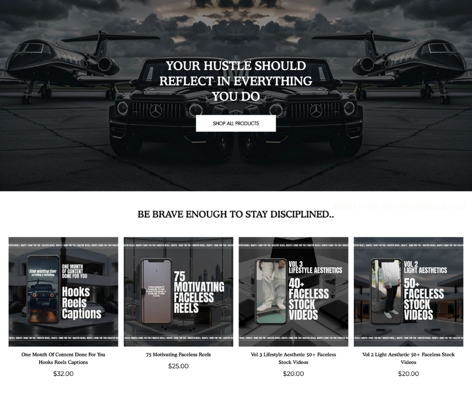 The Kingpin Shopify Theme with MRR & PLR Products